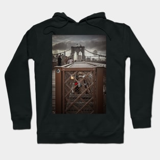 Brooklyn Bridge Manhattan Love Padlock NYC Hoodie